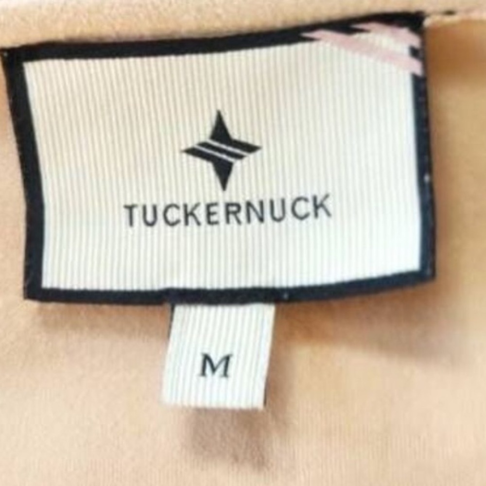 Tuckernuck Easton V-Neck Ruffles 3/4 Sleeve Top Shirt Suede Top Shirt Blouse M - Picture 15 of 15